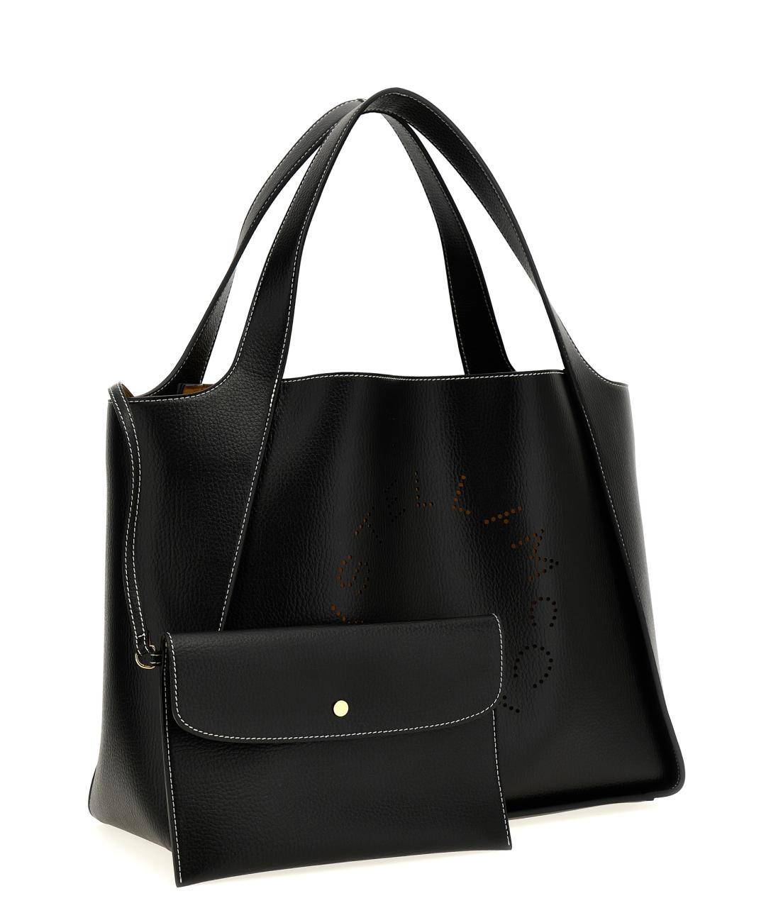 STELLA MCCARTNEY Черная синтетическая сумка тоут, фото 3