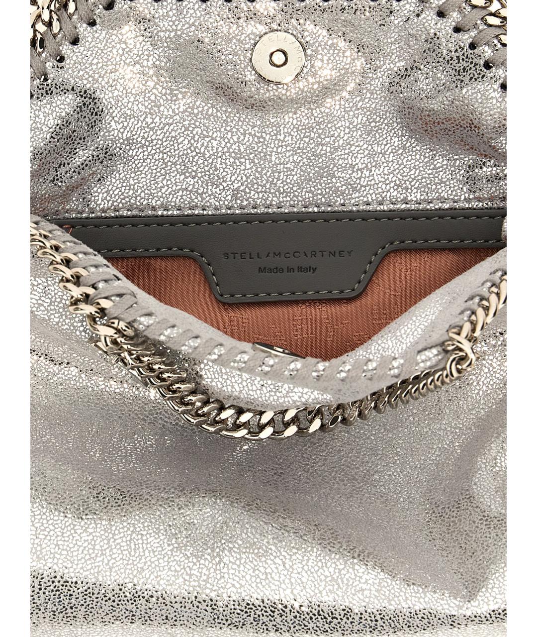 STELLA MCCARTNEY Серебряная синтетическая сумка тоут, фото 4