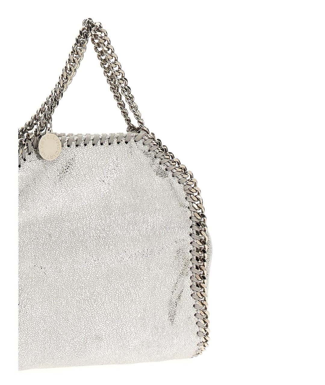 STELLA MCCARTNEY Серебряная синтетическая сумка тоут, фото 3