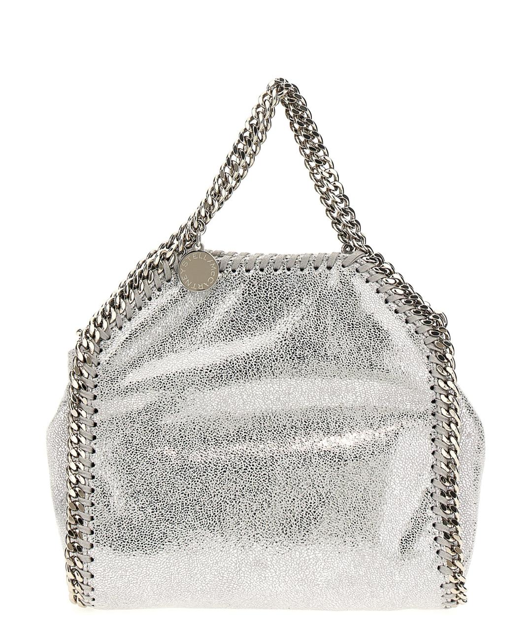 STELLA MCCARTNEY Серебряная синтетическая сумка тоут, фото 1
