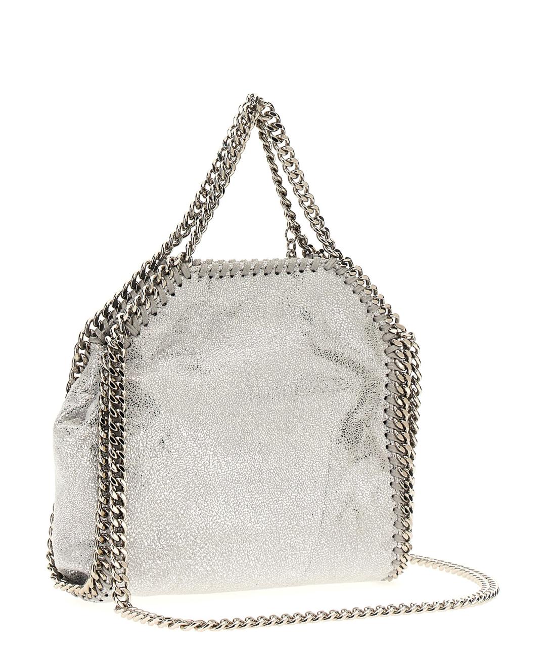 STELLA MCCARTNEY Серебряная синтетическая сумка тоут, фото 2