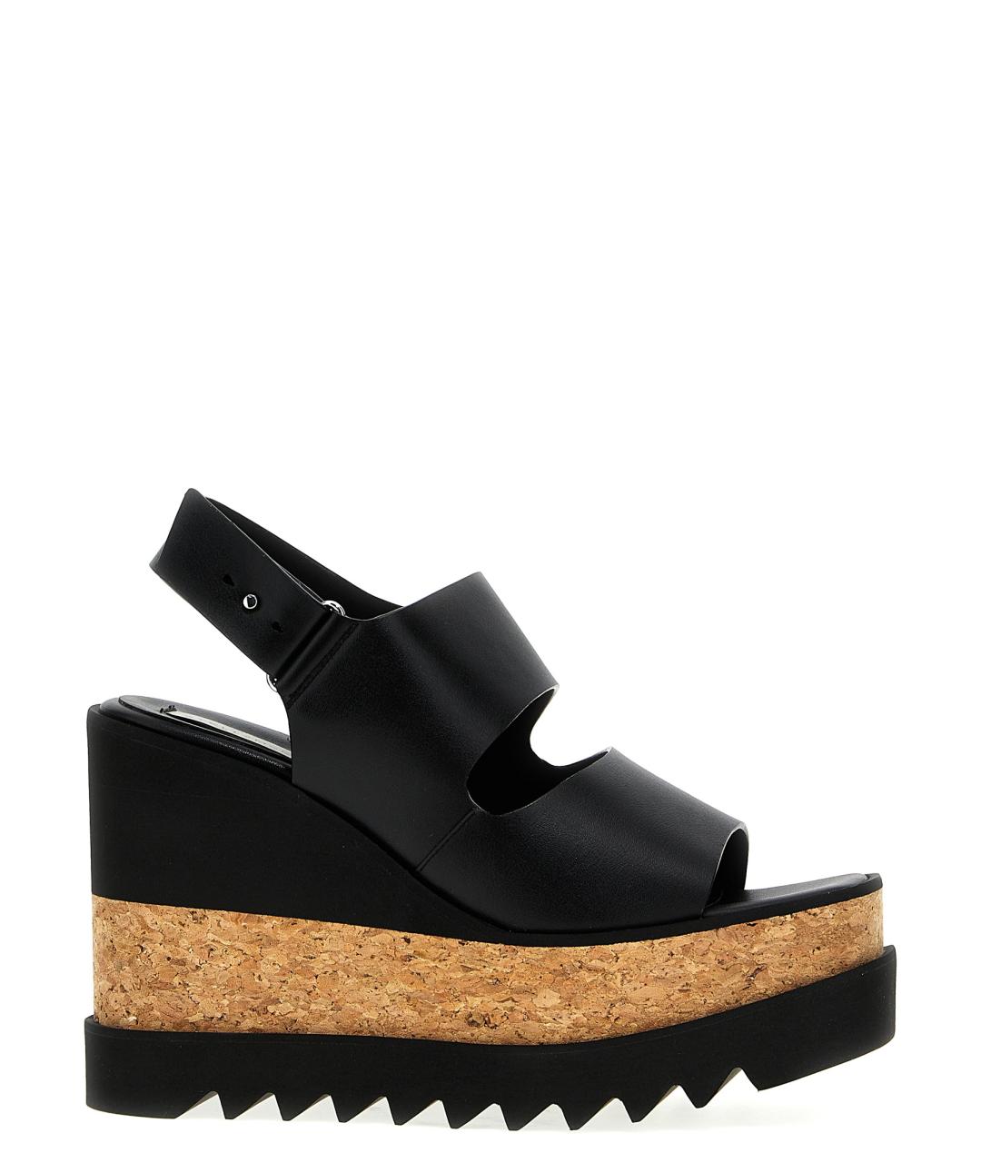 STELLA MCCARTNEY Черные синтетические босоножки, фото 1