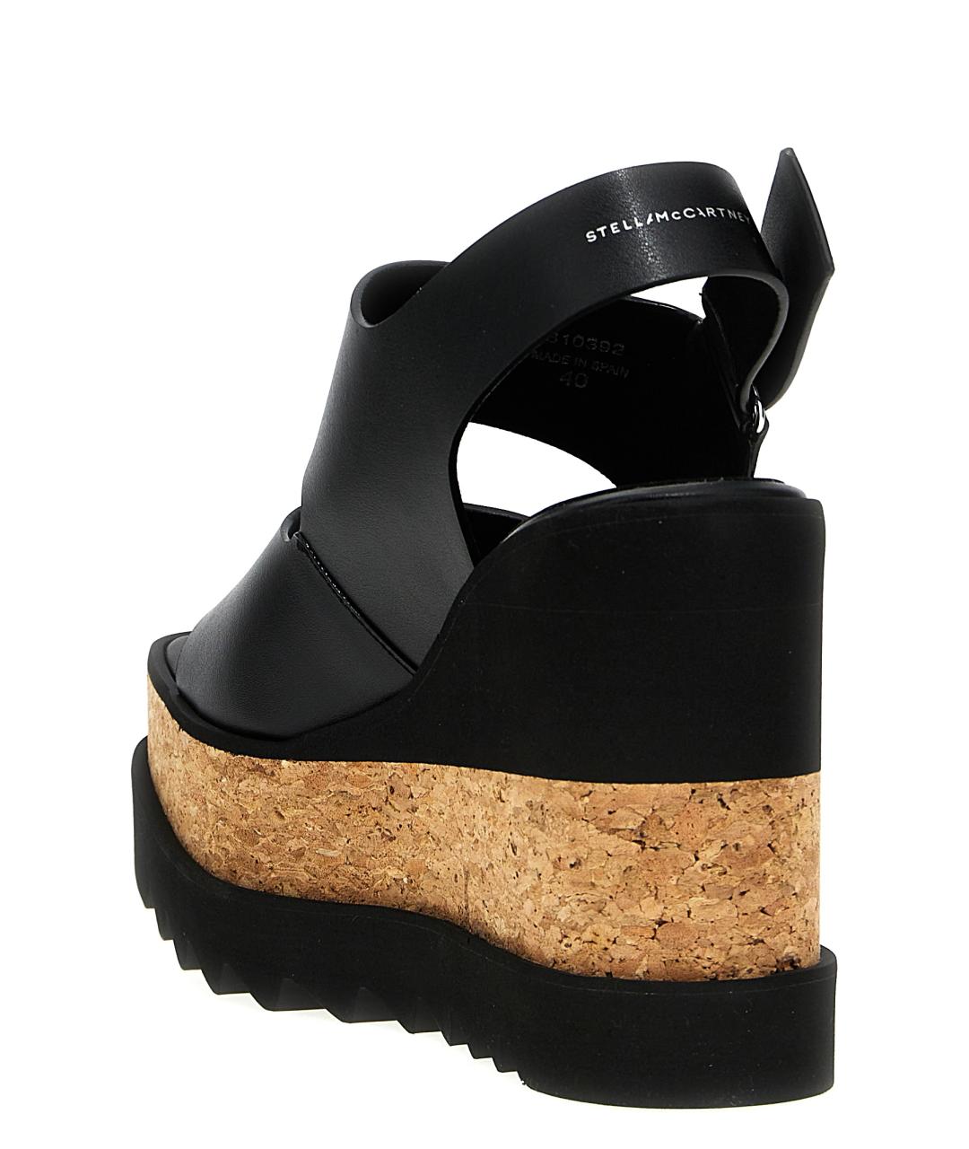 STELLA MCCARTNEY Черные синтетические босоножки, фото 3