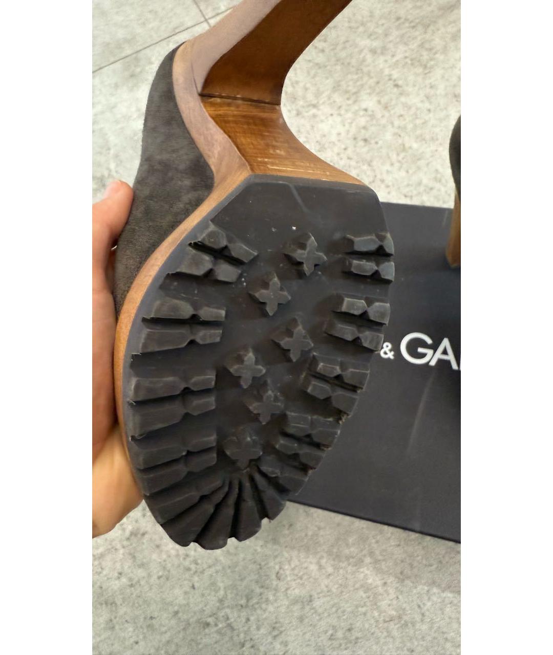 DOLCE&GABBANA Коричневые замшевые туфли, фото 7