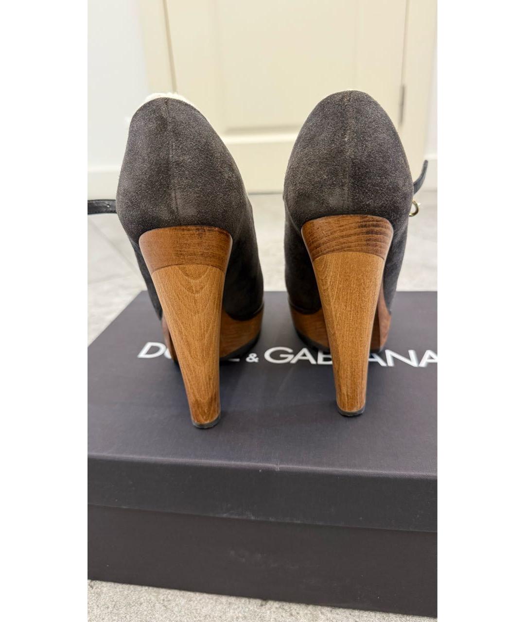 DOLCE&GABBANA Коричневые замшевые туфли, фото 2