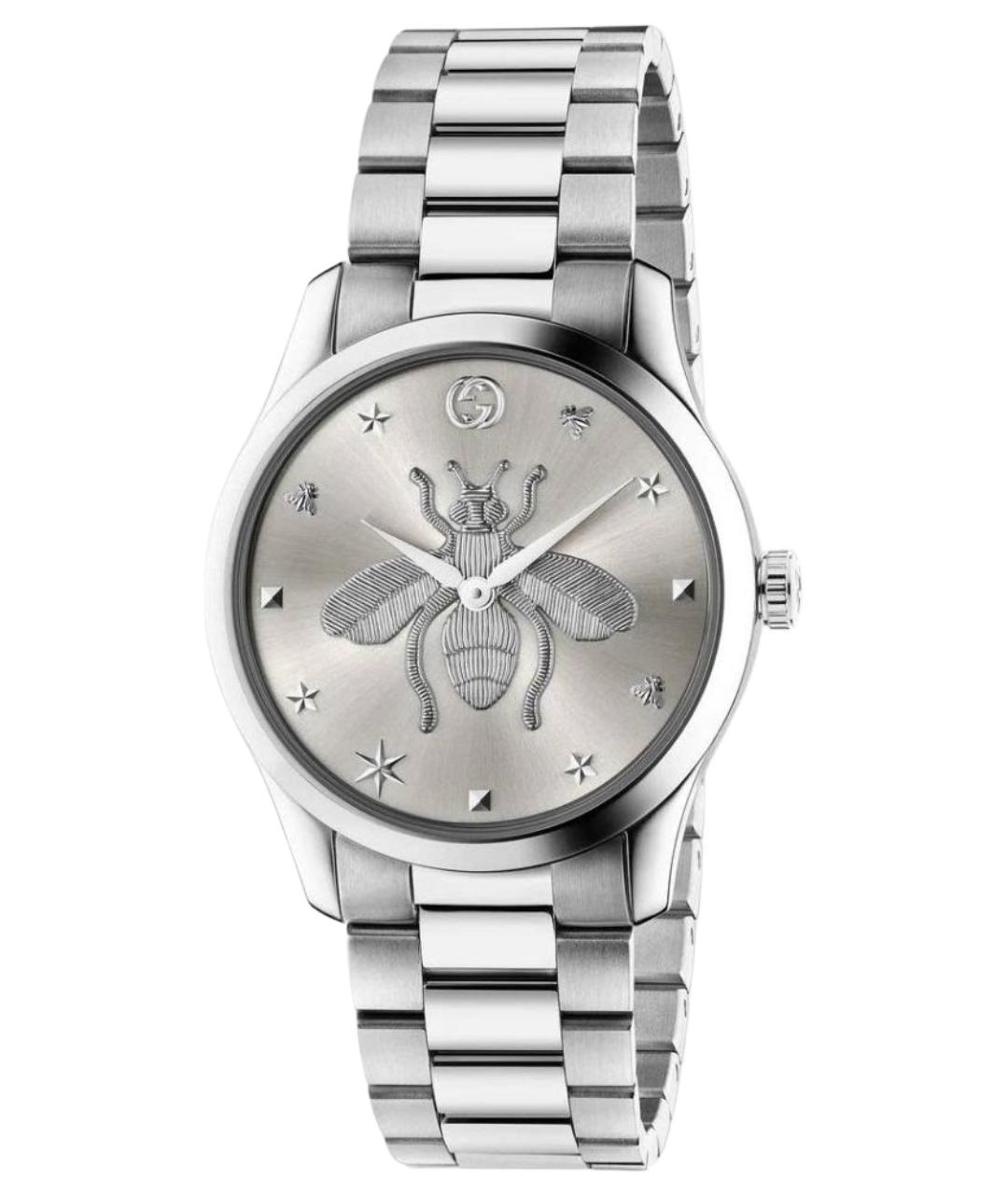 GUCCI Серебряные стальные часы, фото 1