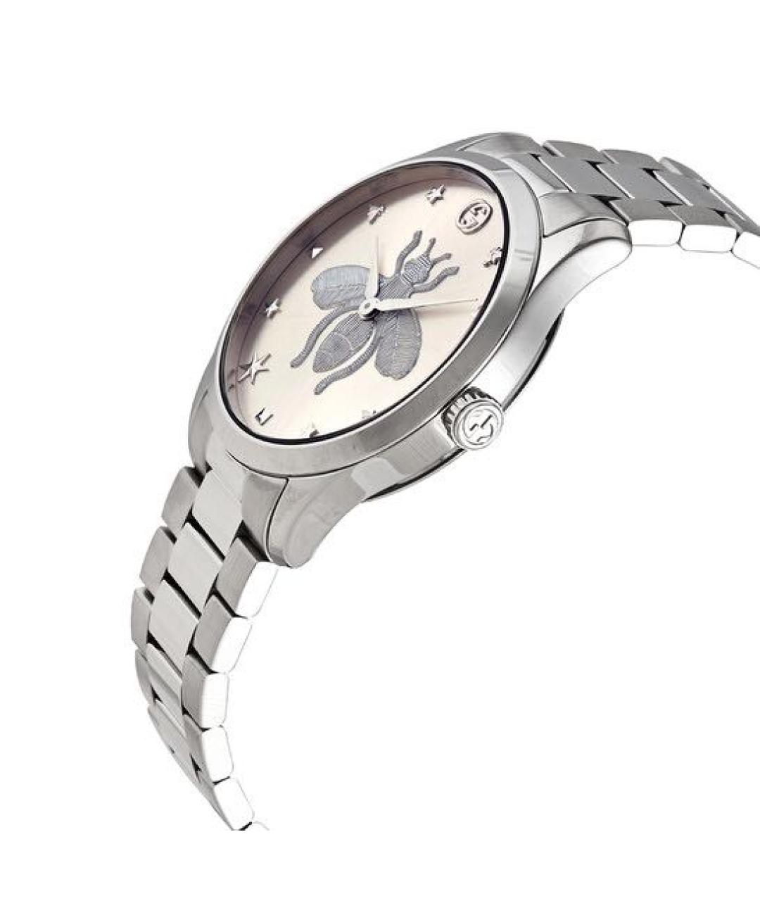 GUCCI Серебряные стальные часы, фото 3