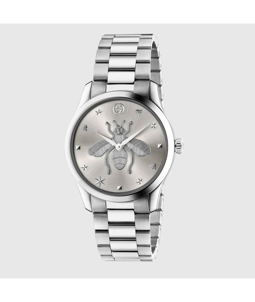 GUCCI Серебряные стальные часы, фото 6