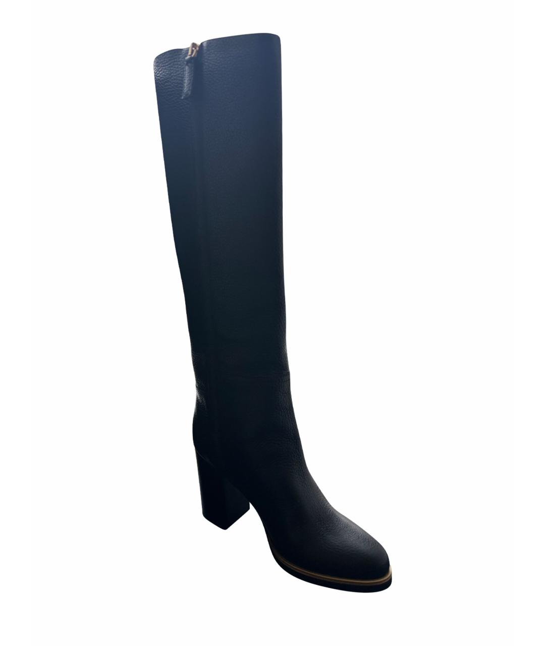 ESCADA Черные кожаные сапоги, фото 1