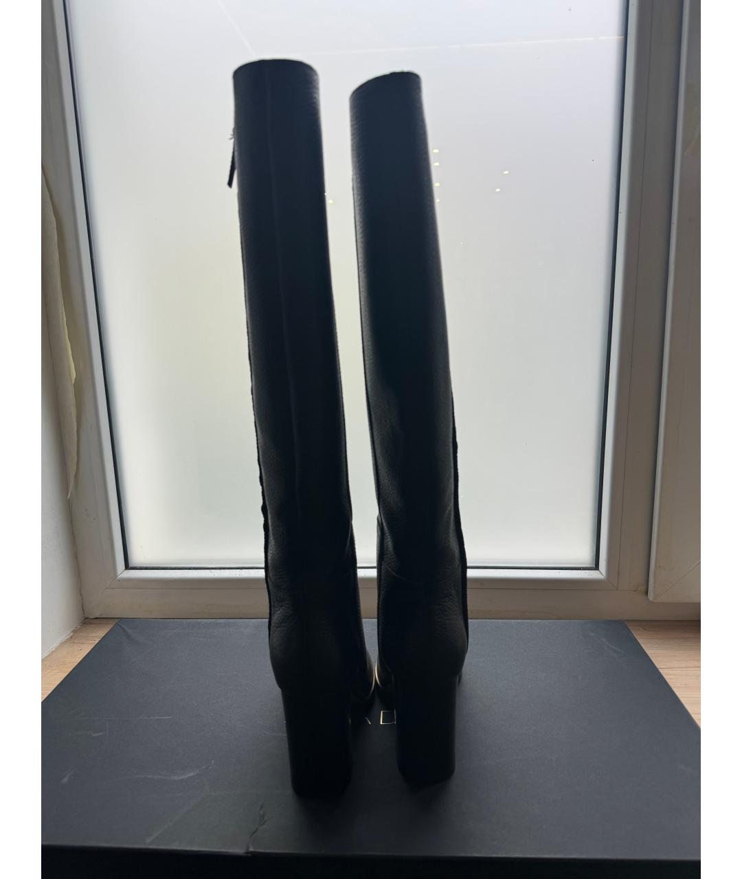 ESCADA Черные кожаные сапоги, фото 4