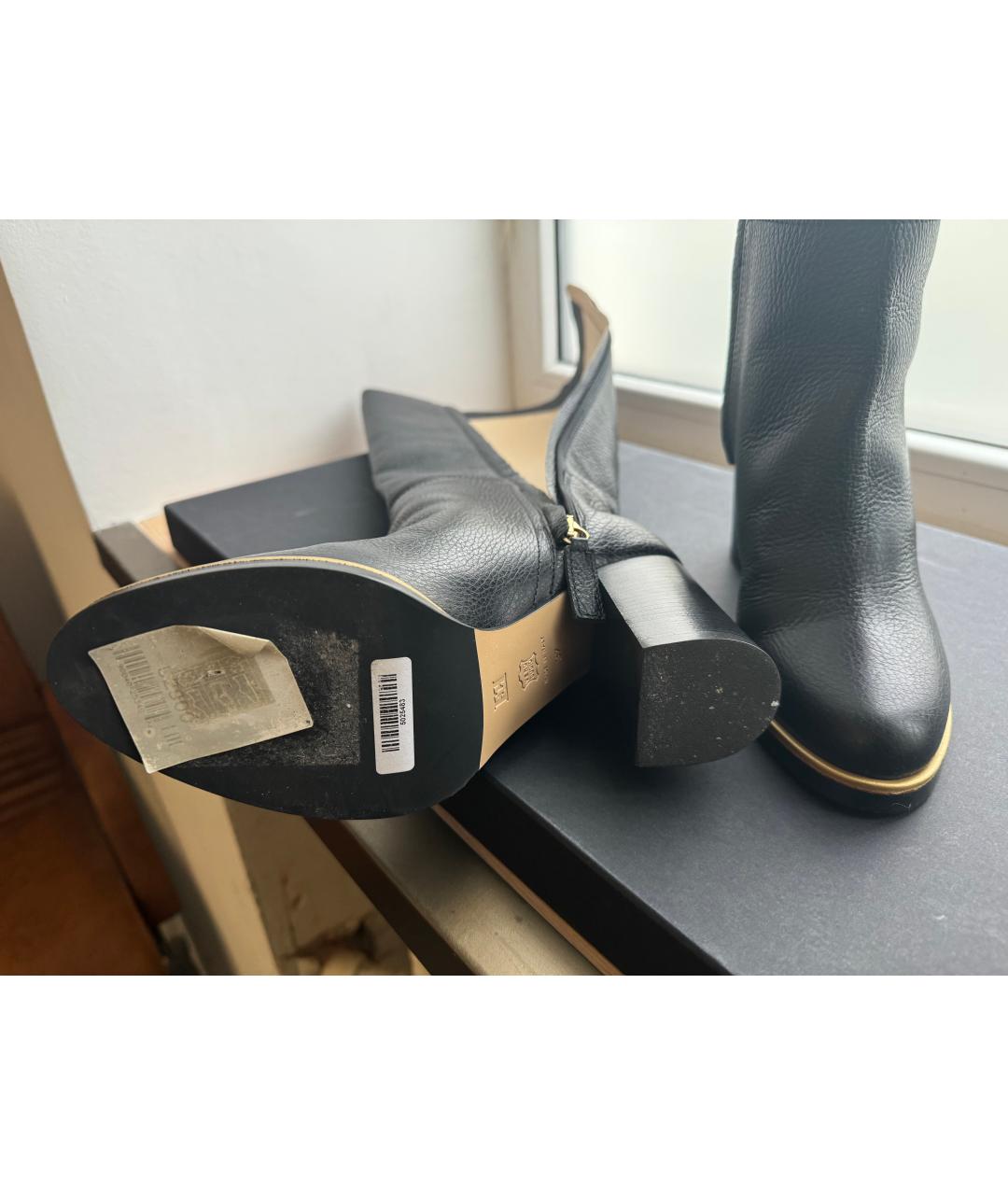 ESCADA Черные кожаные сапоги, фото 3