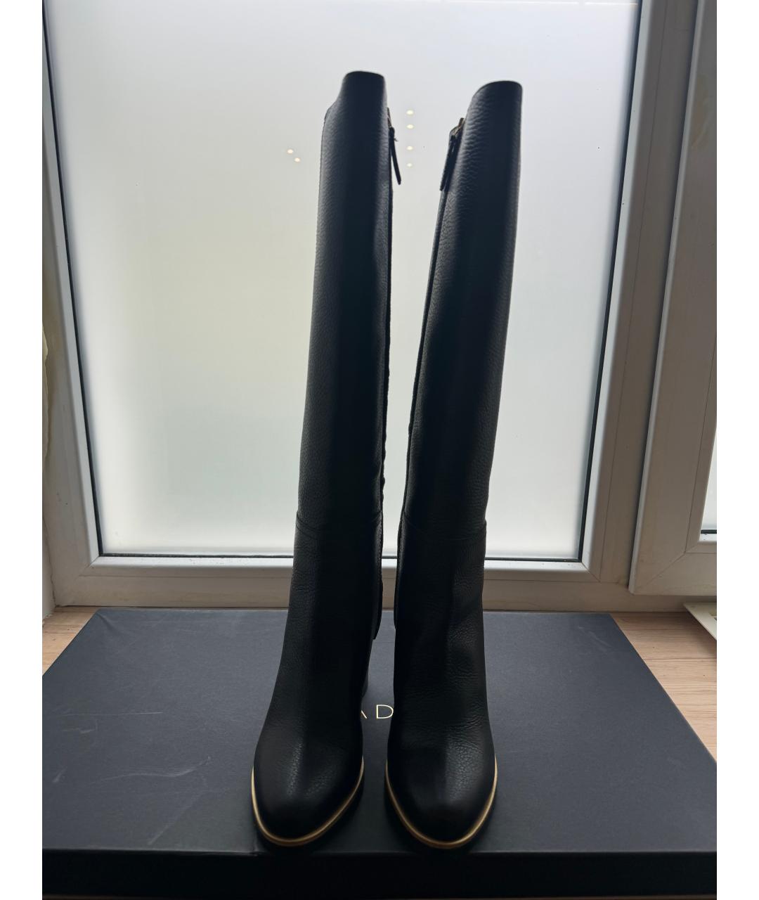ESCADA Черные кожаные сапоги, фото 2