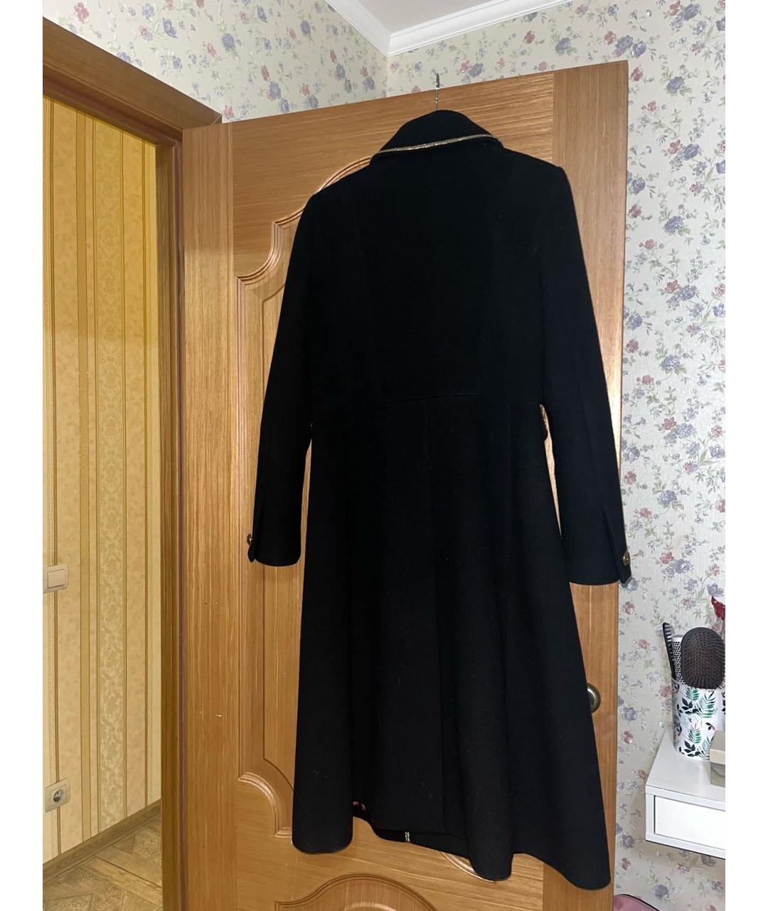 RALPH LAUREN Черное шерстяное пальто, фото 2