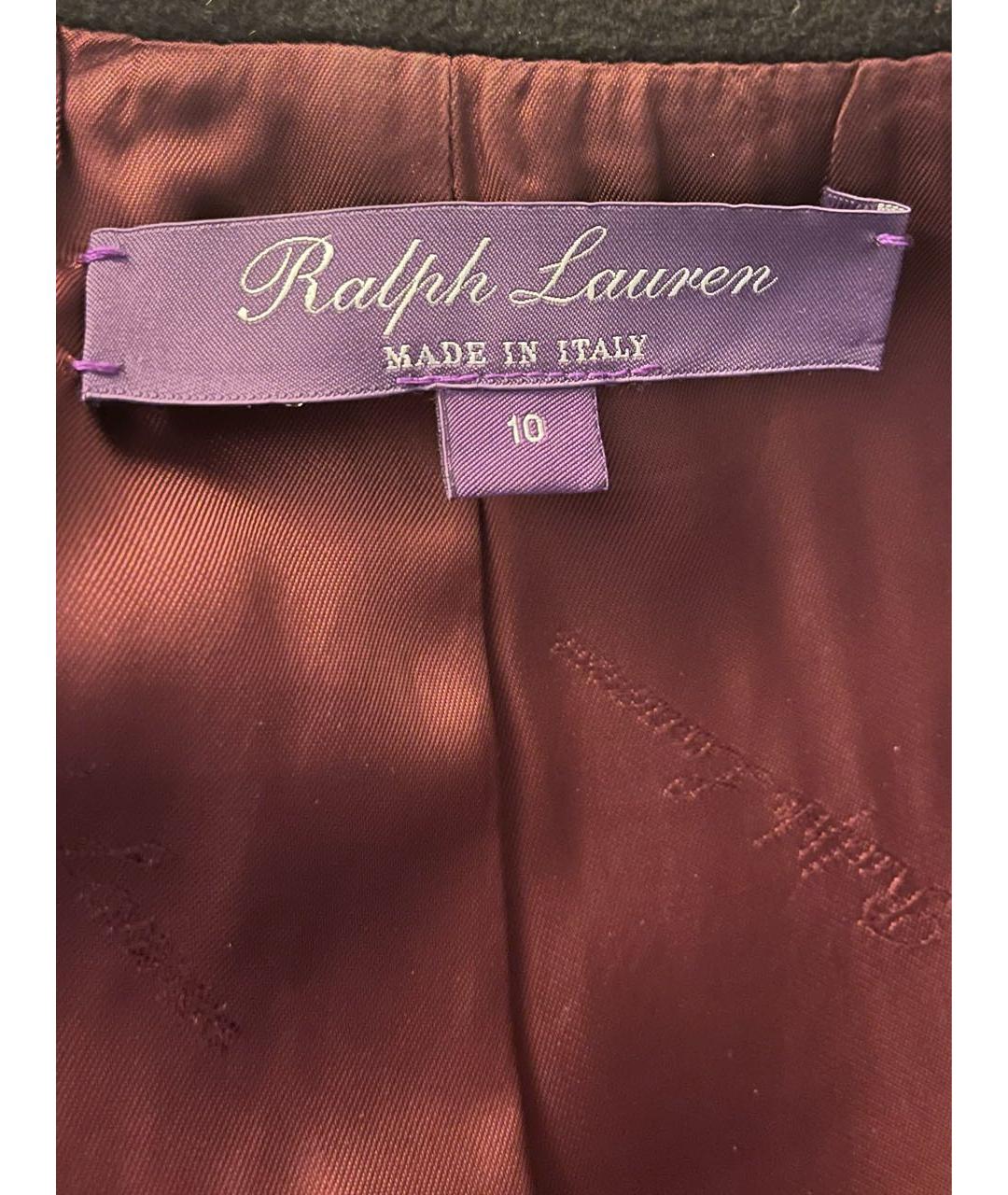 RALPH LAUREN Черное шерстяное пальто, фото 5
