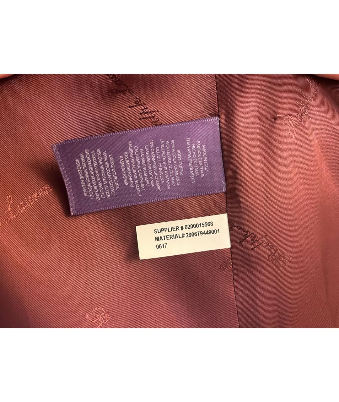 RALPH LAUREN Черное шерстяное пальто, фото 6