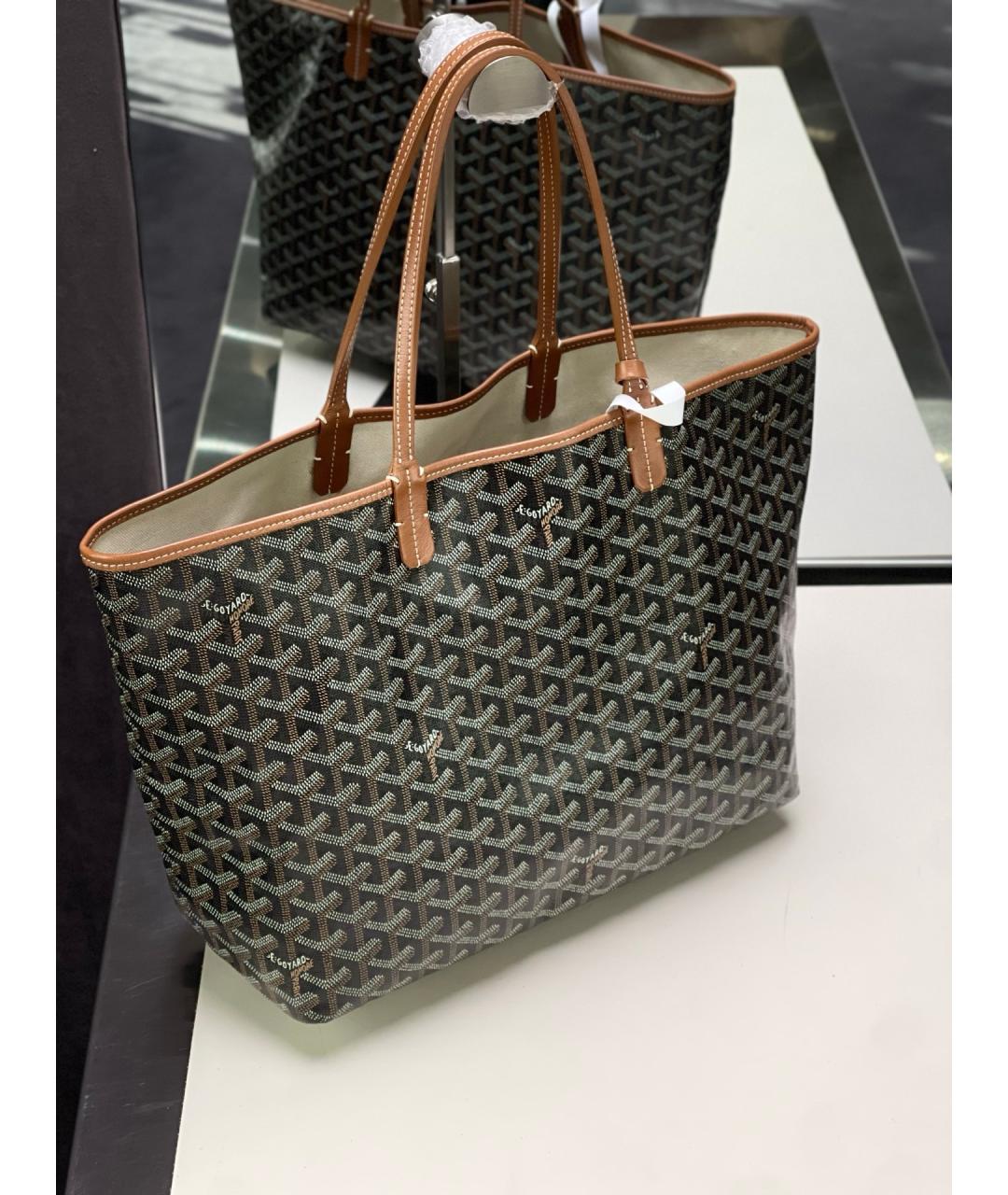 GOYARD Коричневая сумка тоут из искусственной кожи, фото 7