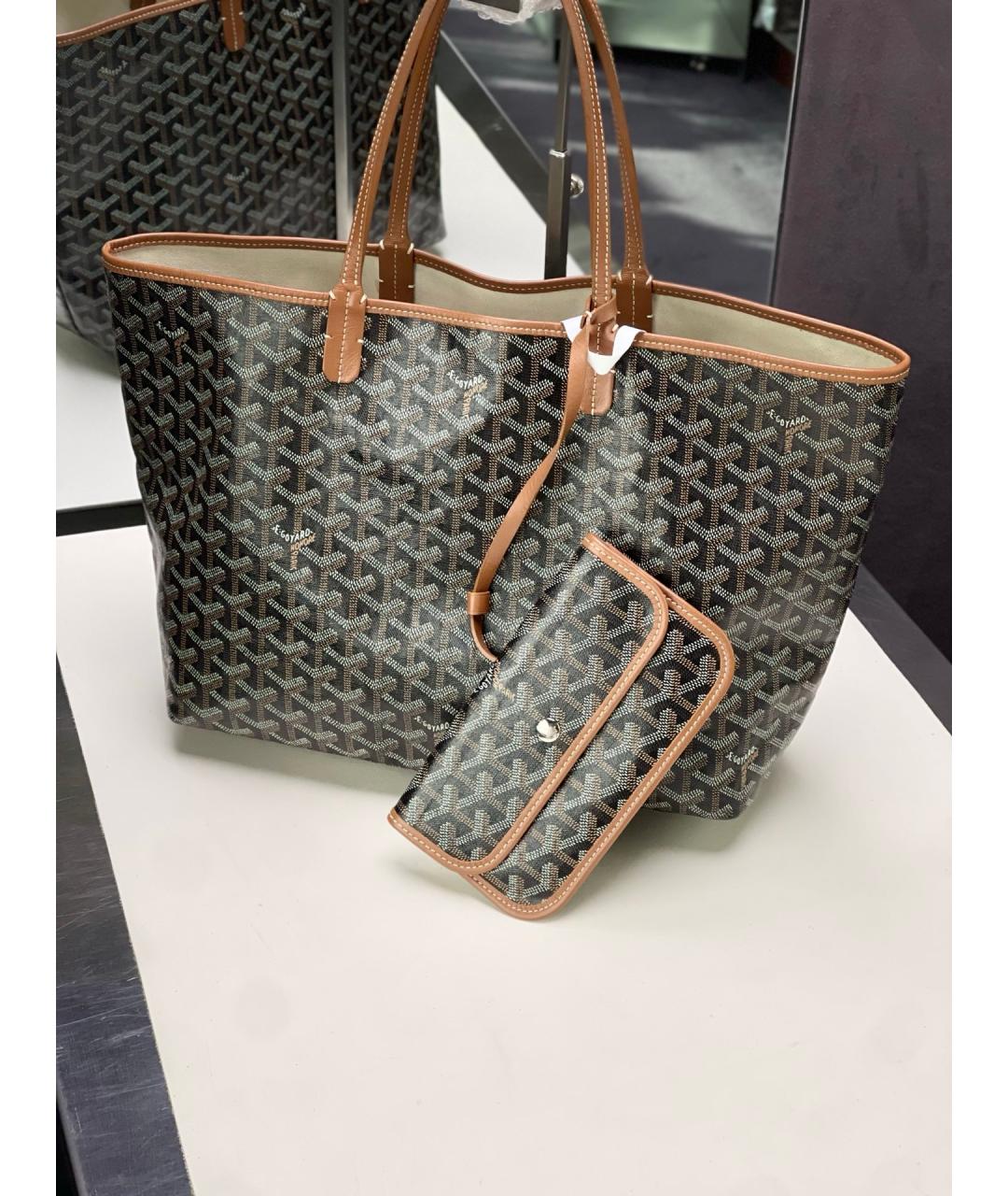 GOYARD Коричневая сумка тоут из искусственной кожи, фото 2