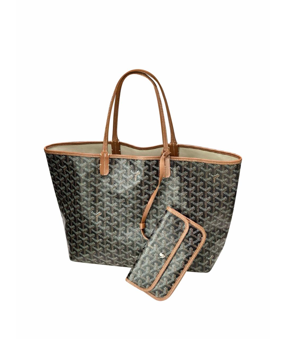 GOYARD Коричневая сумка тоут из искусственной кожи, фото 1