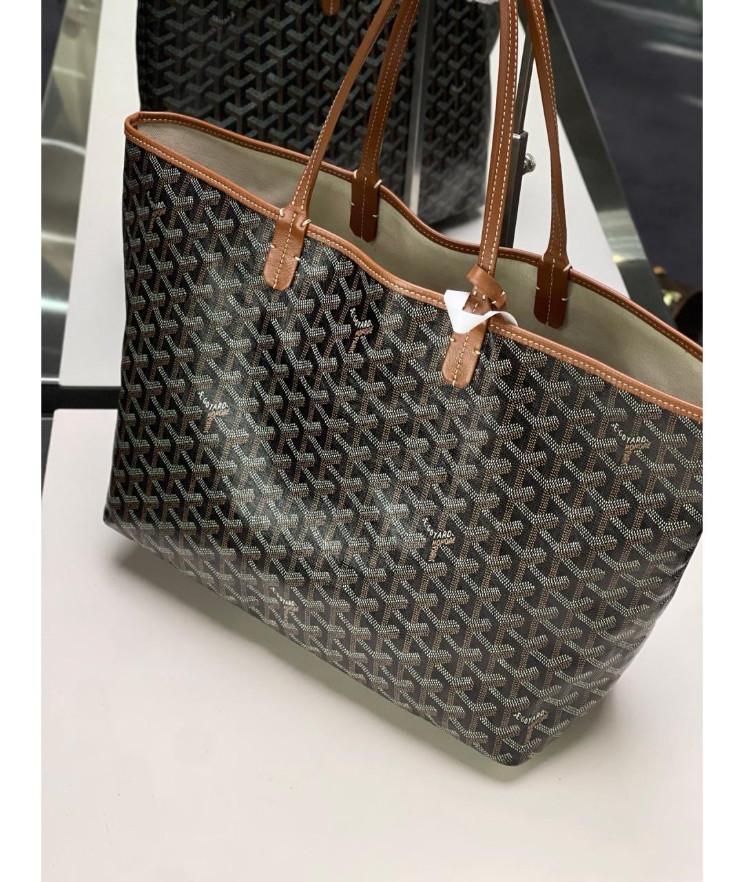 GOYARD Коричневая сумка тоут из искусственной кожи, фото 3