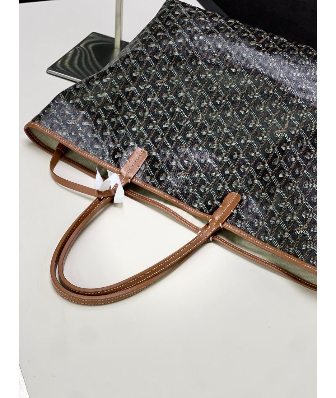 GOYARD Коричневая сумка тоут из искусственной кожи, фото 5