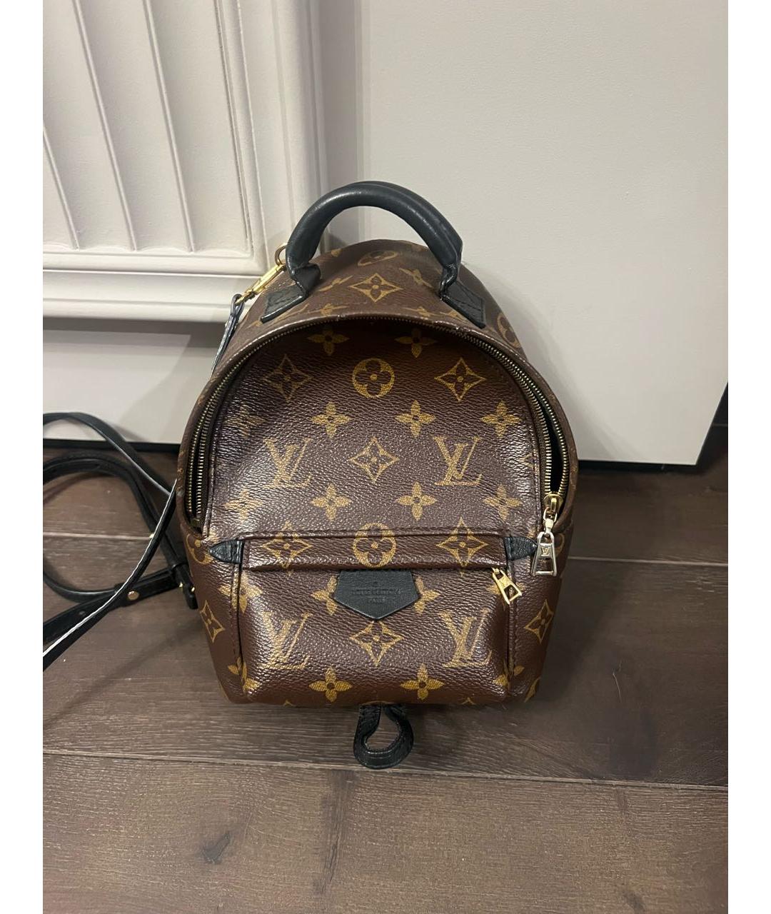 LOUIS VUITTON Коричневый кожаный рюкзак, фото 9