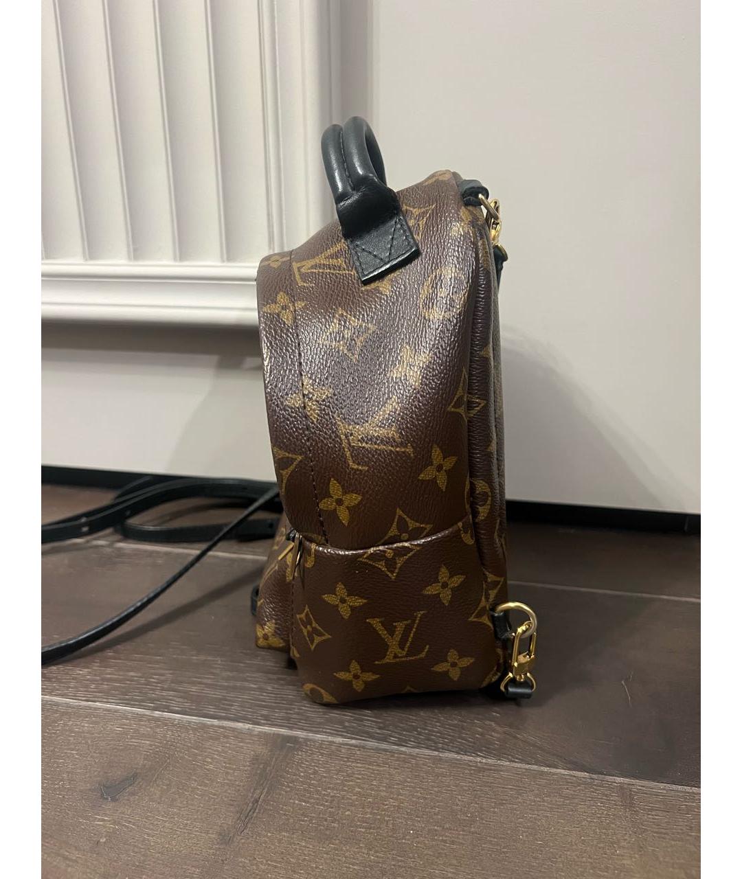 LOUIS VUITTON Коричневый кожаный рюкзак, фото 3