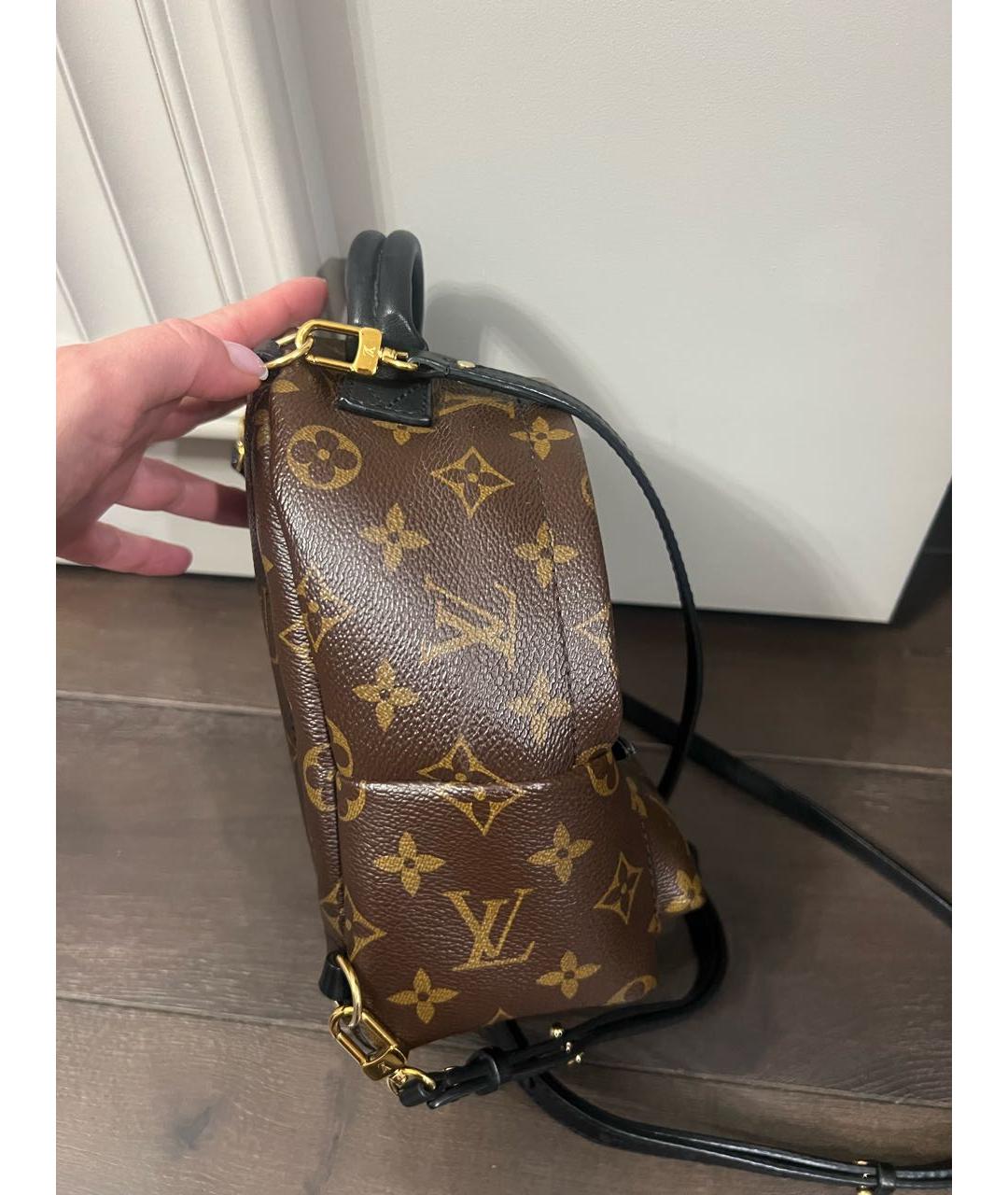 LOUIS VUITTON Коричневый кожаный рюкзак, фото 5