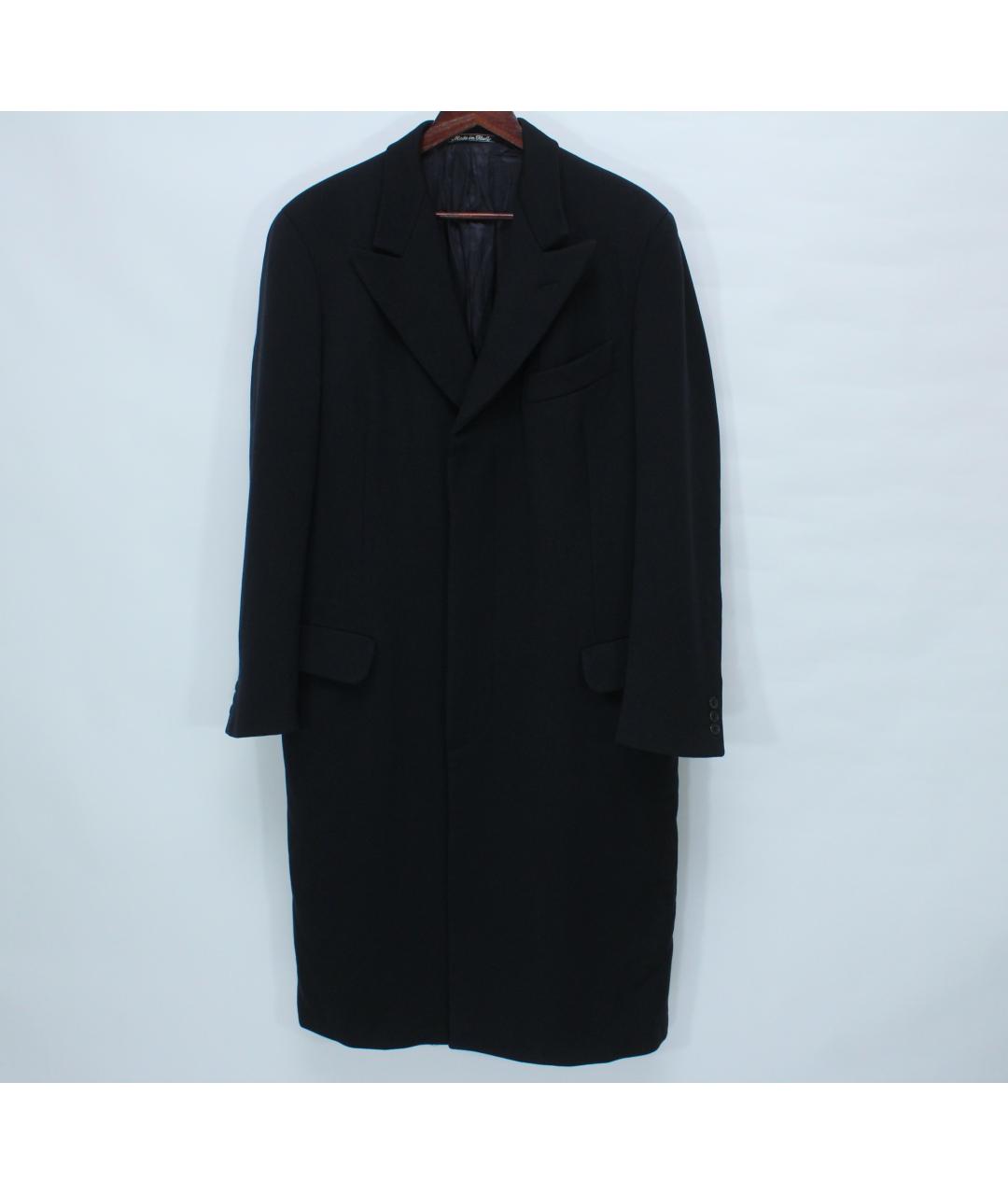 GIORGIO ARMANI Темно-синее шерстяное пальто, фото 10