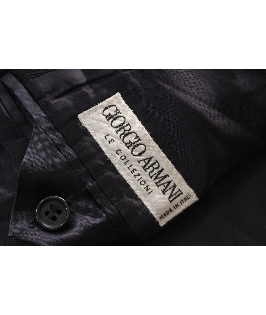 GIORGIO ARMANI Темно-синее шерстяное пальто, фото 7