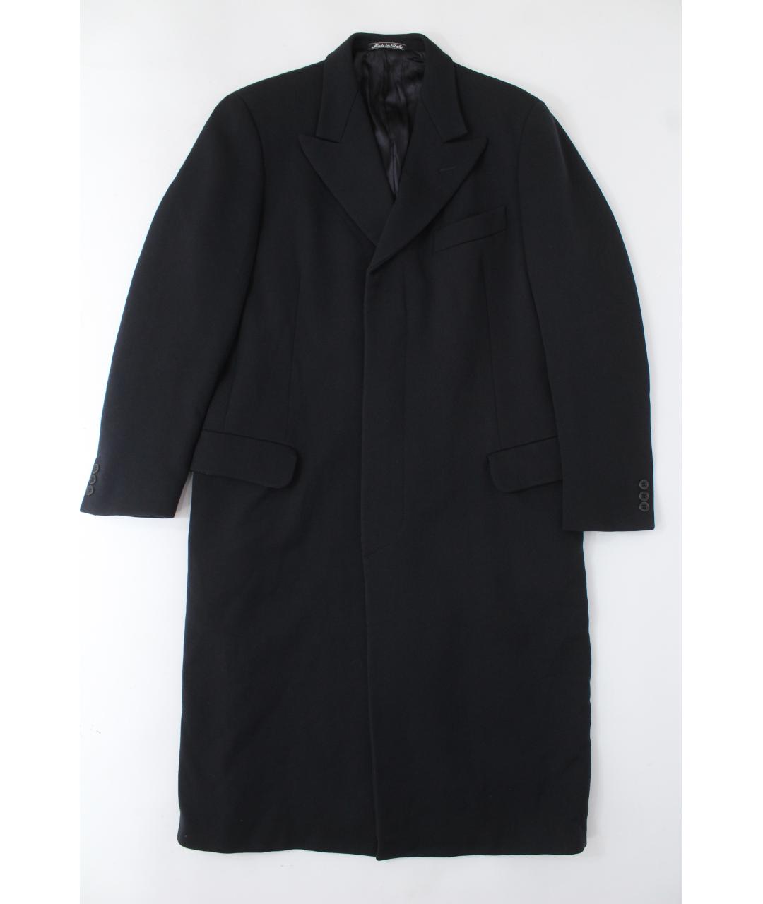 GIORGIO ARMANI Темно-синее шерстяное пальто, фото 5