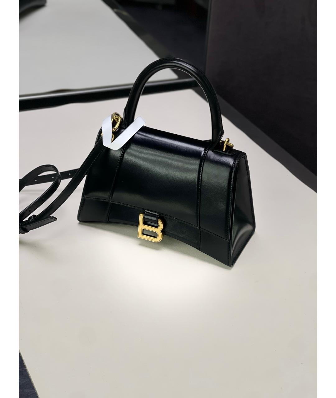 BALENCIAGA Черная кожаная сумка через плечо, фото 7