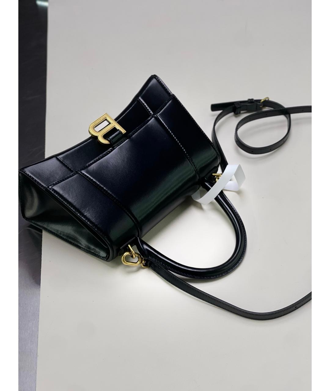 BALENCIAGA Черная кожаная сумка через плечо, фото 6