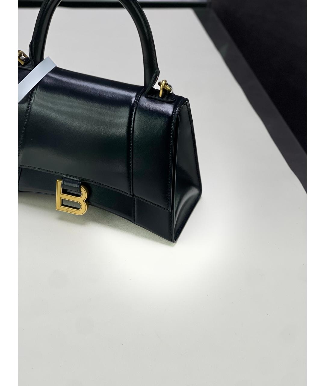 BALENCIAGA Черная кожаная сумка через плечо, фото 4