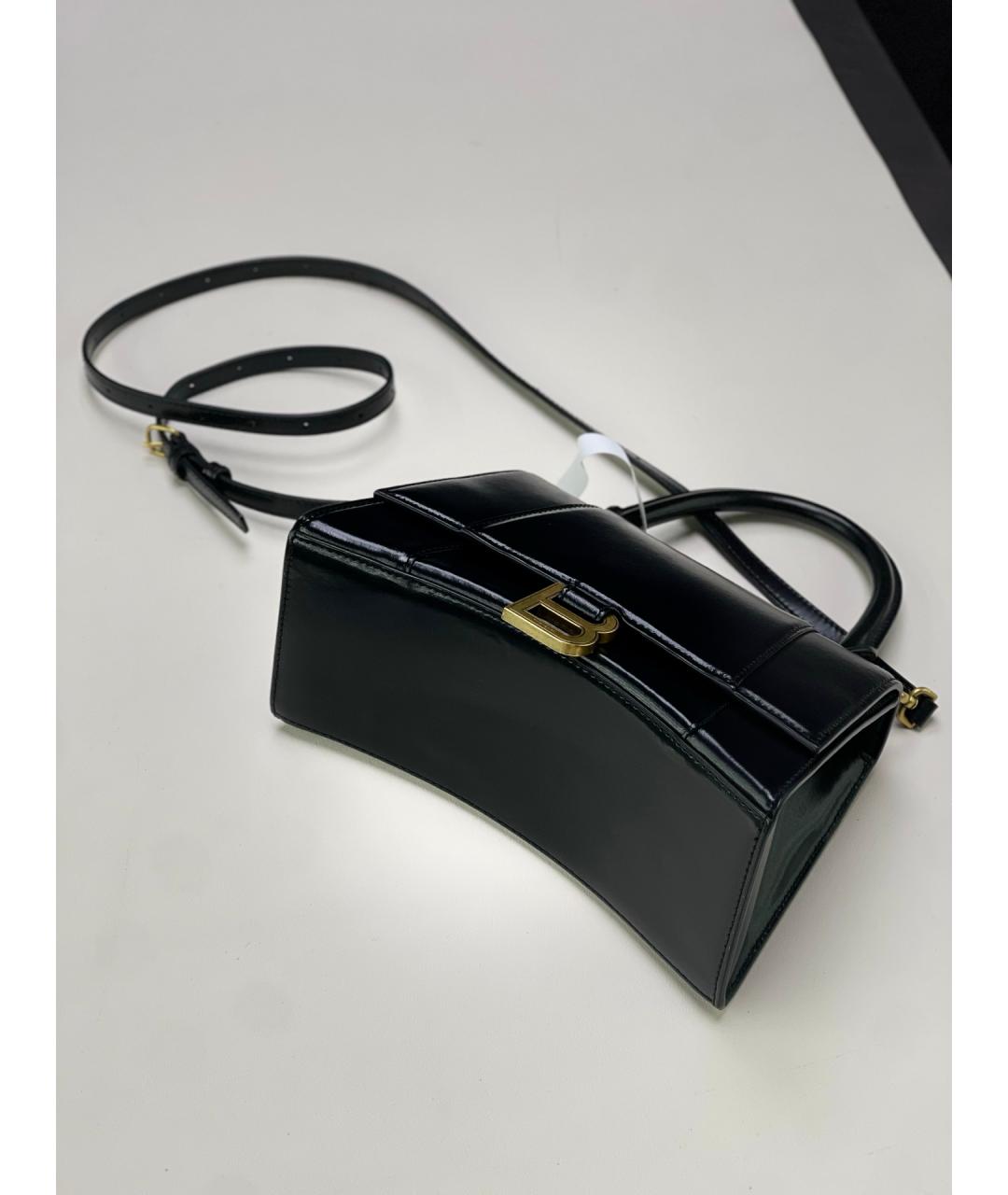 BALENCIAGA Черная кожаная сумка через плечо, фото 5