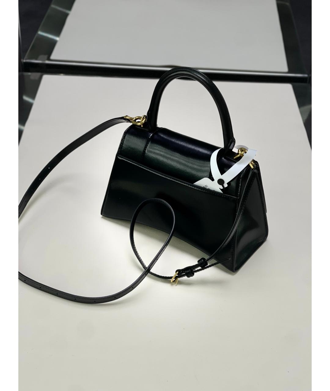 BALENCIAGA Черная кожаная сумка через плечо, фото 3