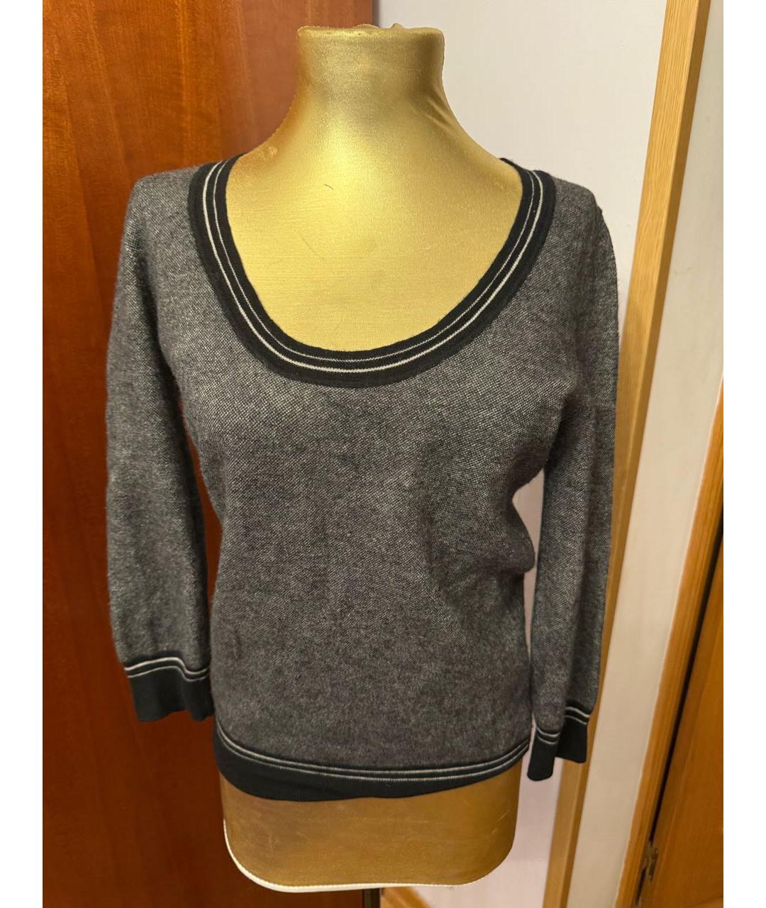 LORO PIANA Серый кашемировый джемпер / свитер, фото 4