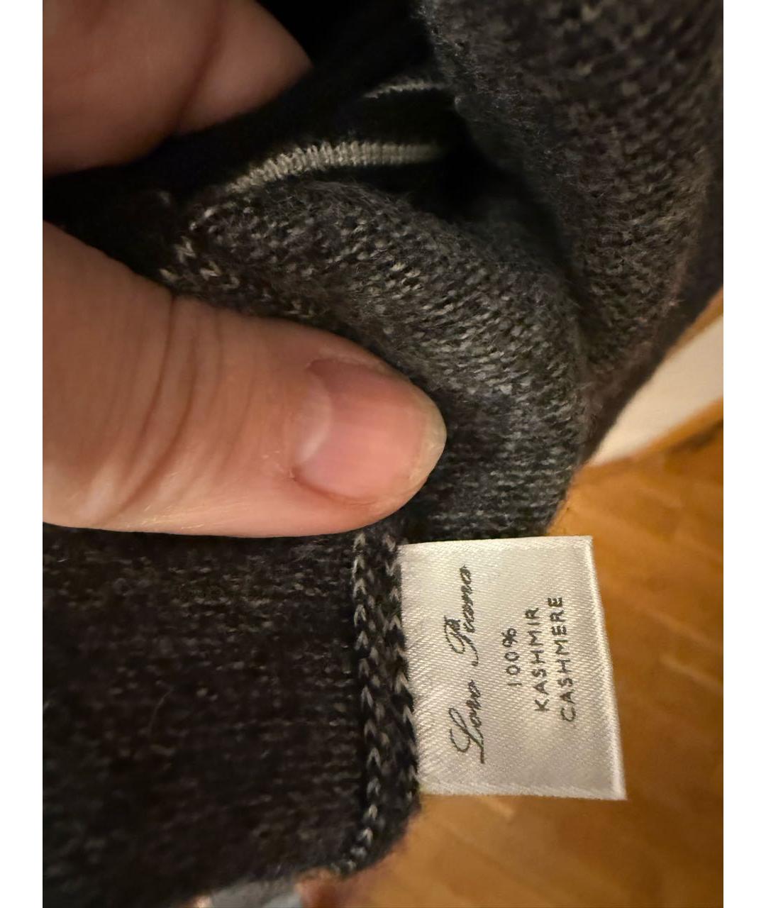 LORO PIANA Серый кашемировый джемпер / свитер, фото 3