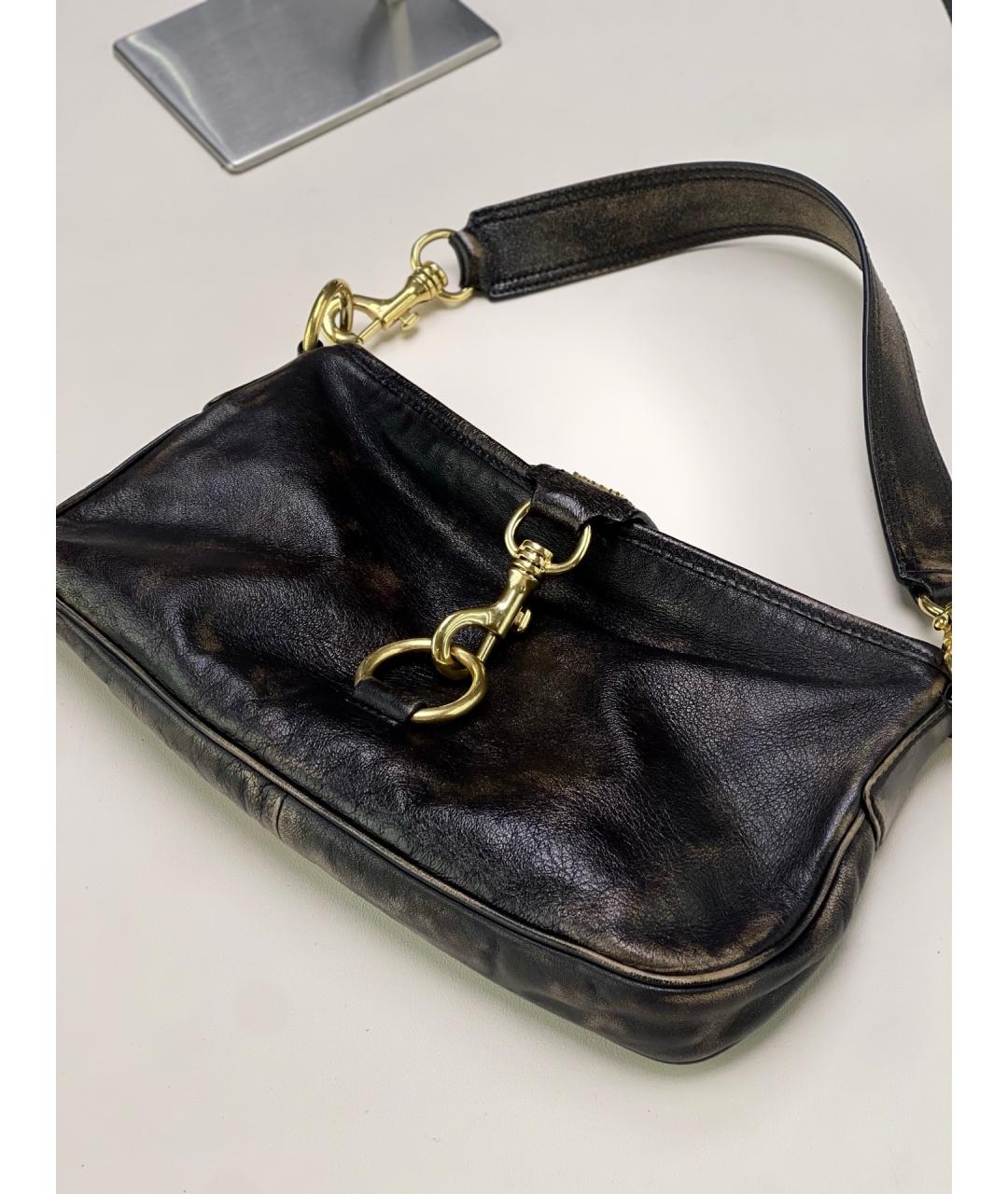 MIU MIU Черная кожаная сумка через плечо, фото 5