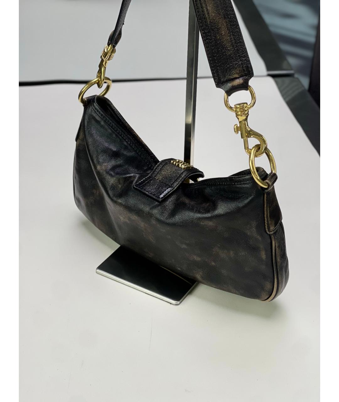 MIU MIU Черная кожаная сумка через плечо, фото 3