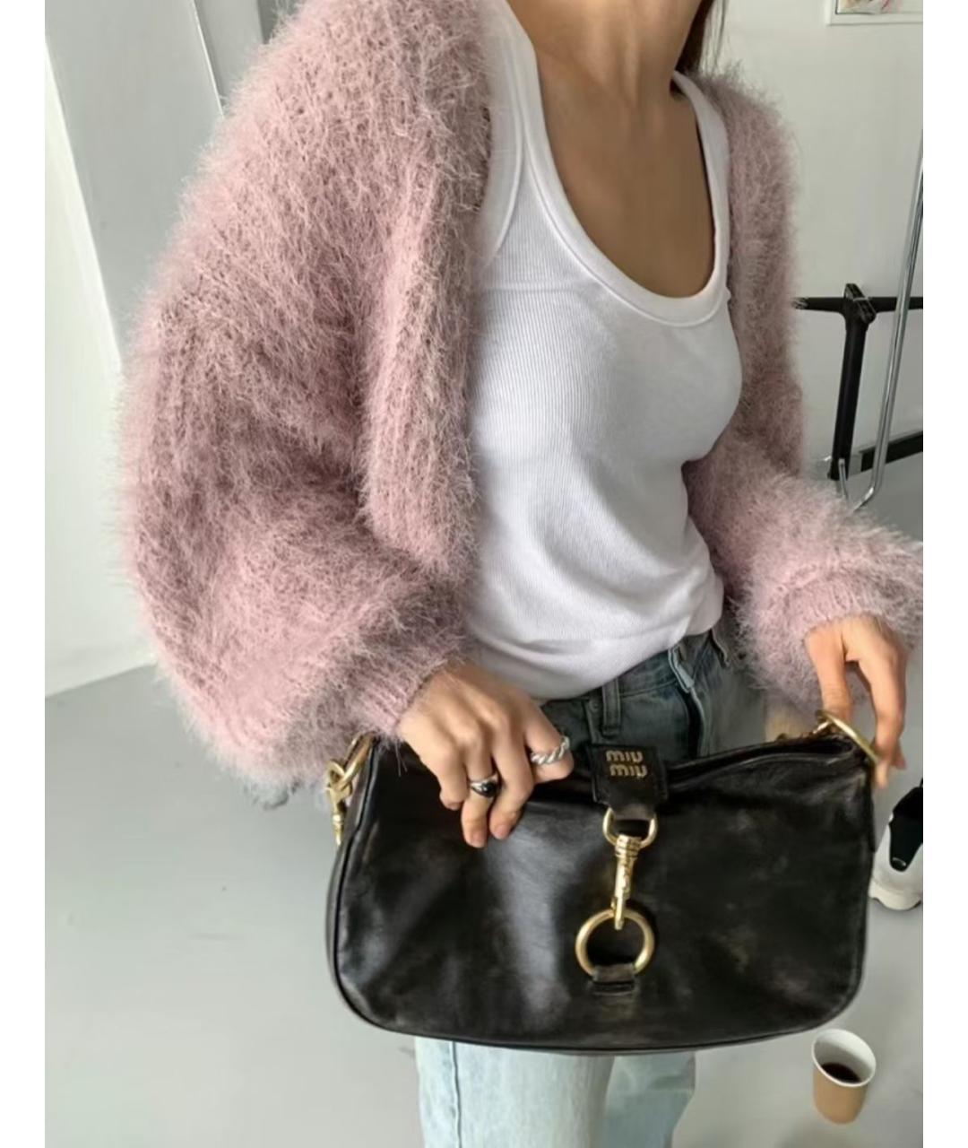 MIU MIU Черная кожаная сумка через плечо, фото 7