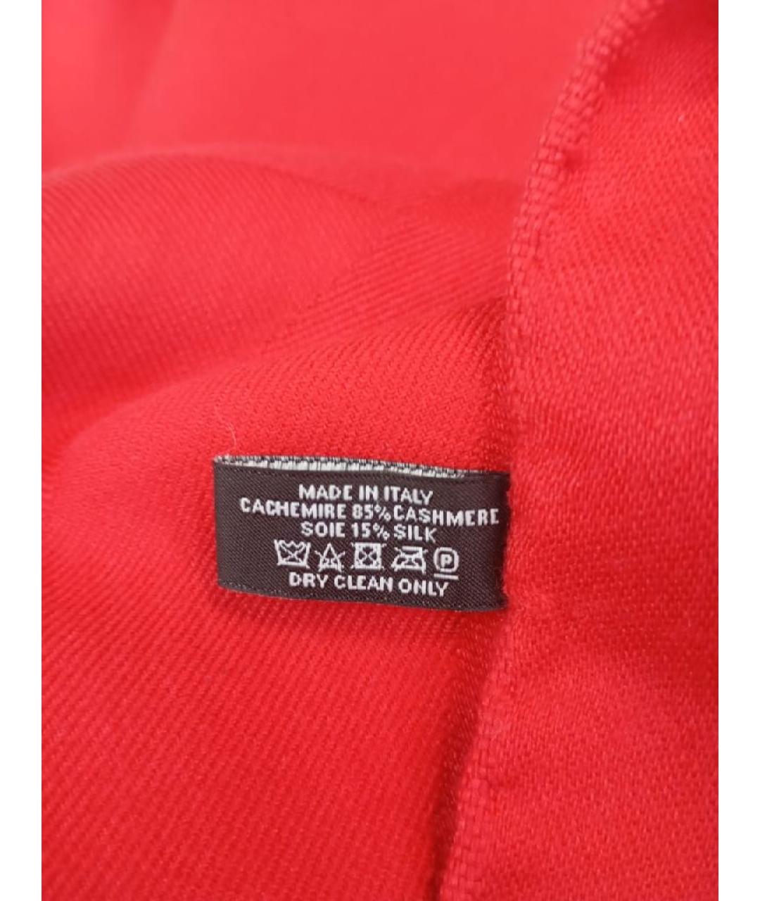 HERMES Коралловый кашемировый шарф, фото 5