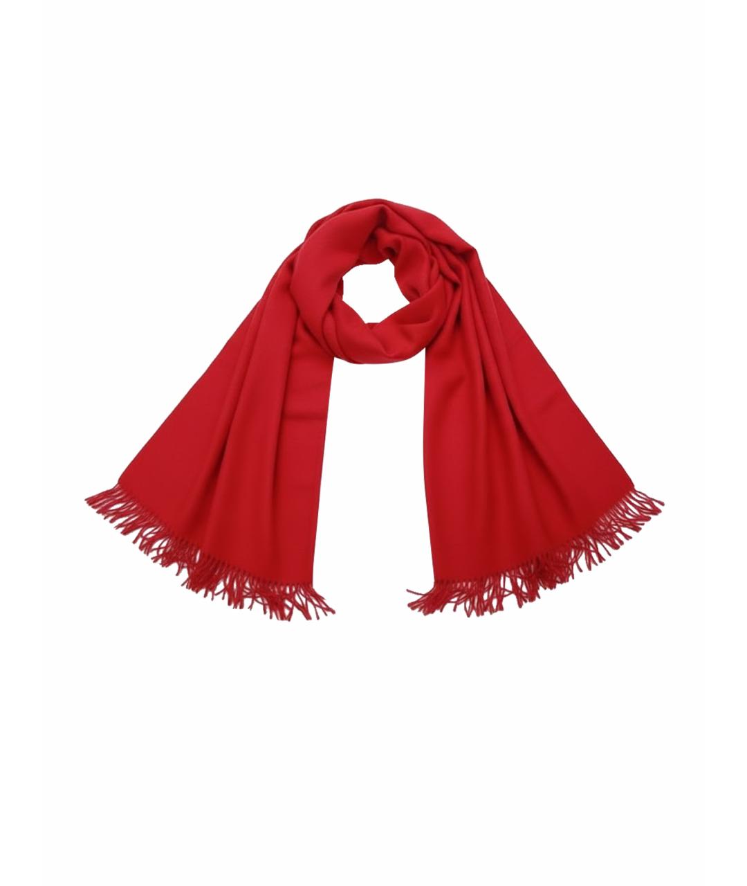 HERMES Коралловый кашемировый шарф, фото 1