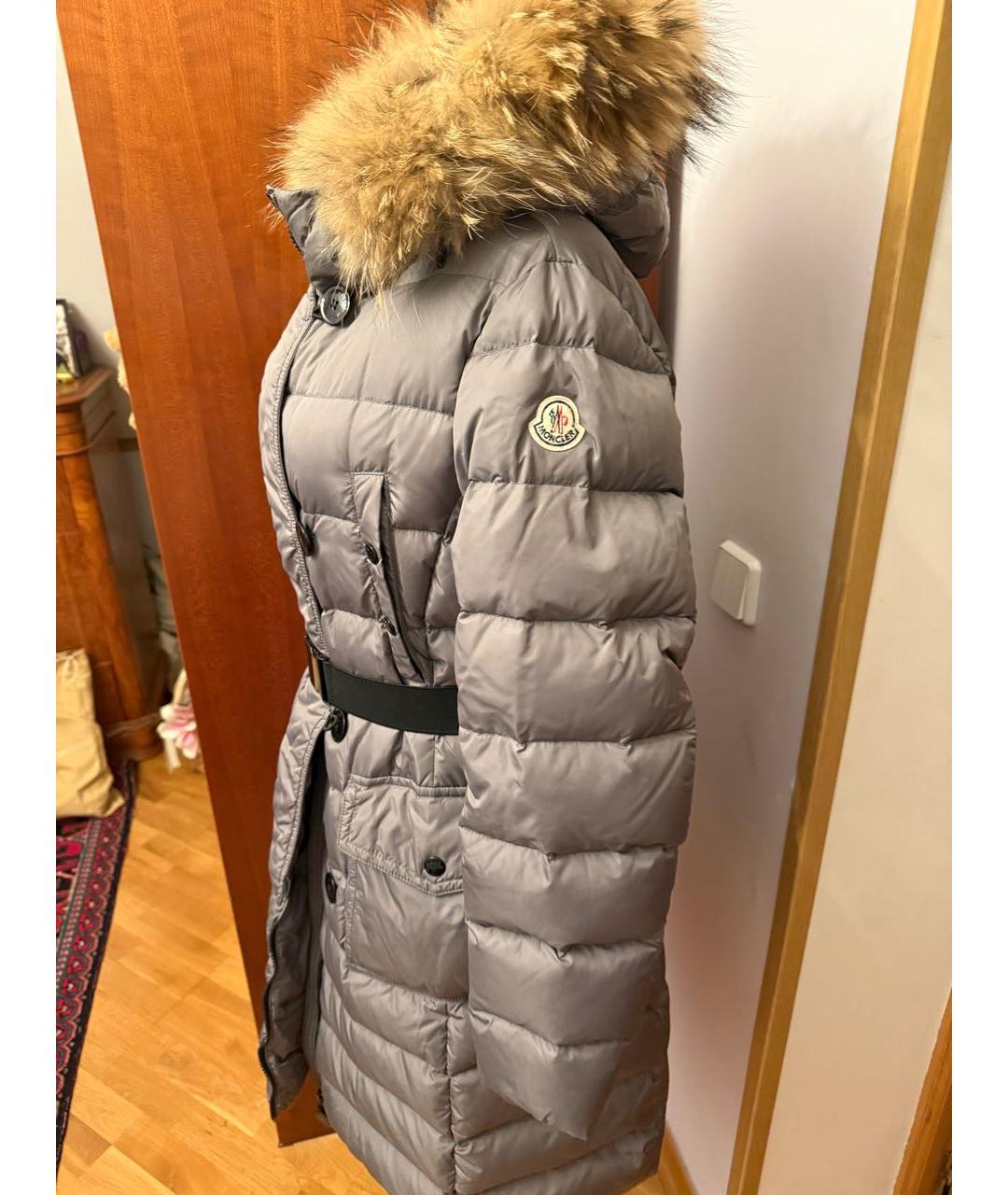 MONCLER Серый пуховик, фото 3