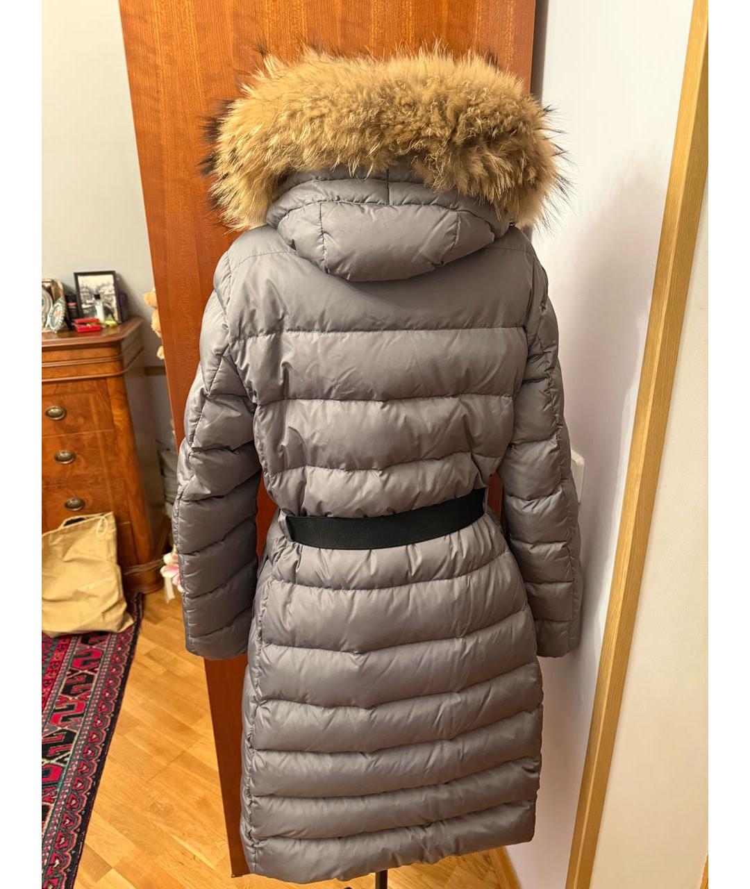 MONCLER Серый пуховик, фото 2