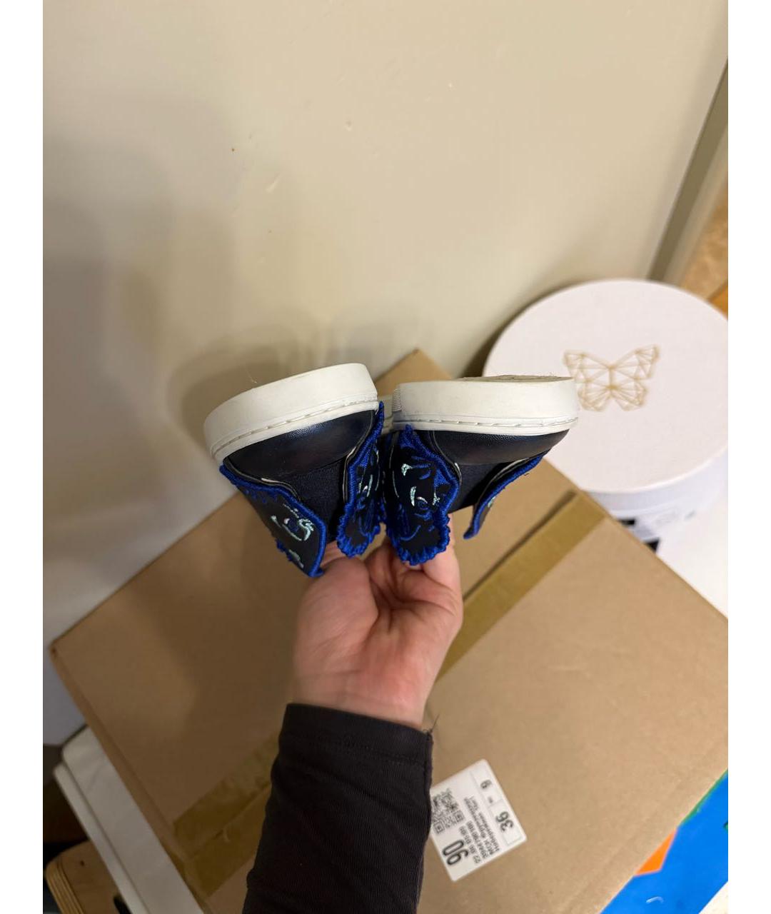 KENZO Синие кожаные лоферы и мокасины, фото 6