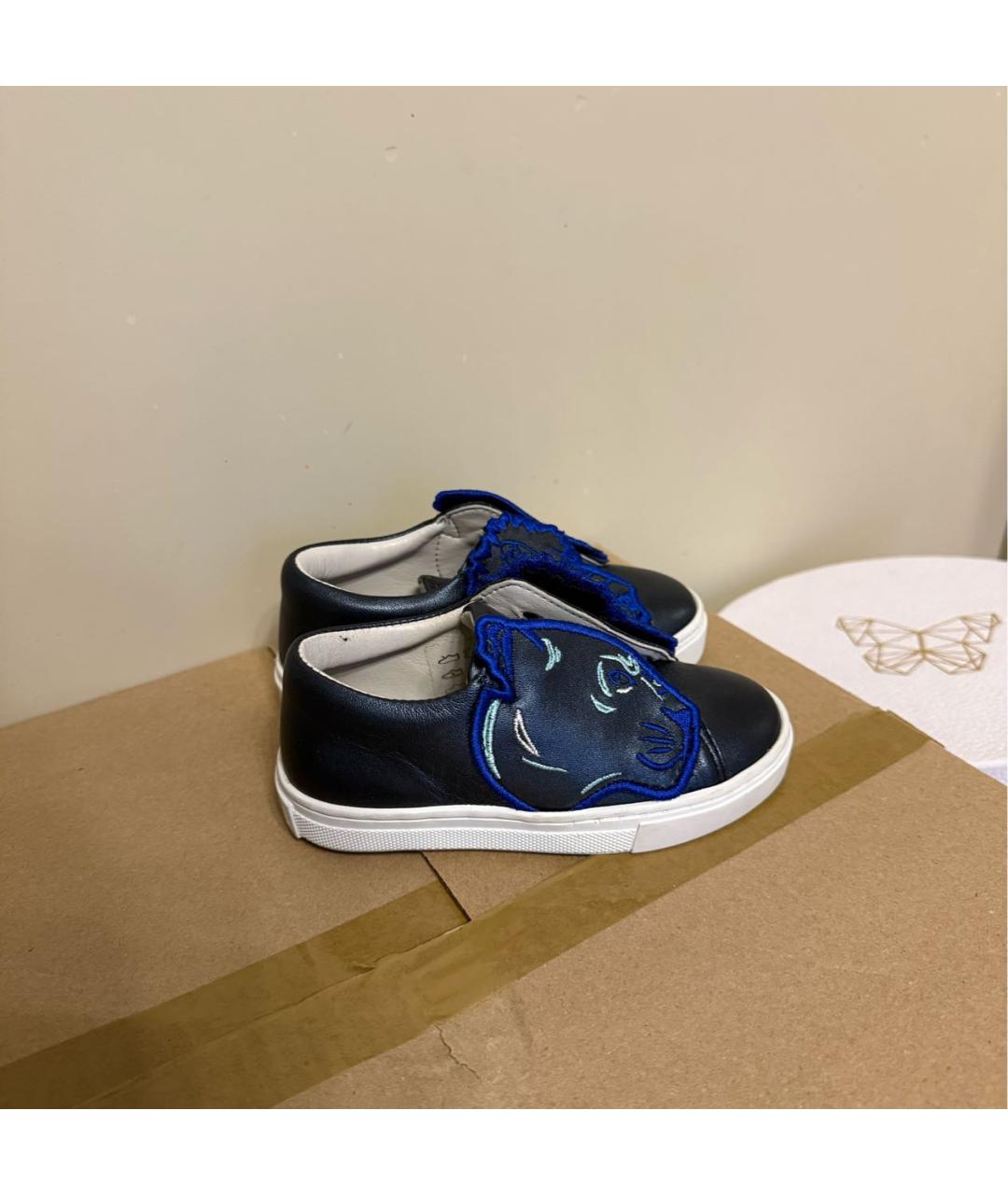 KENZO Синие кожаные лоферы и мокасины, фото 9