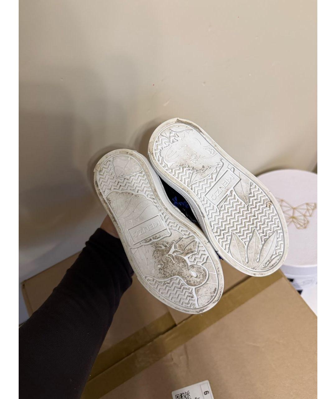 KENZO Синие кожаные лоферы и мокасины, фото 5