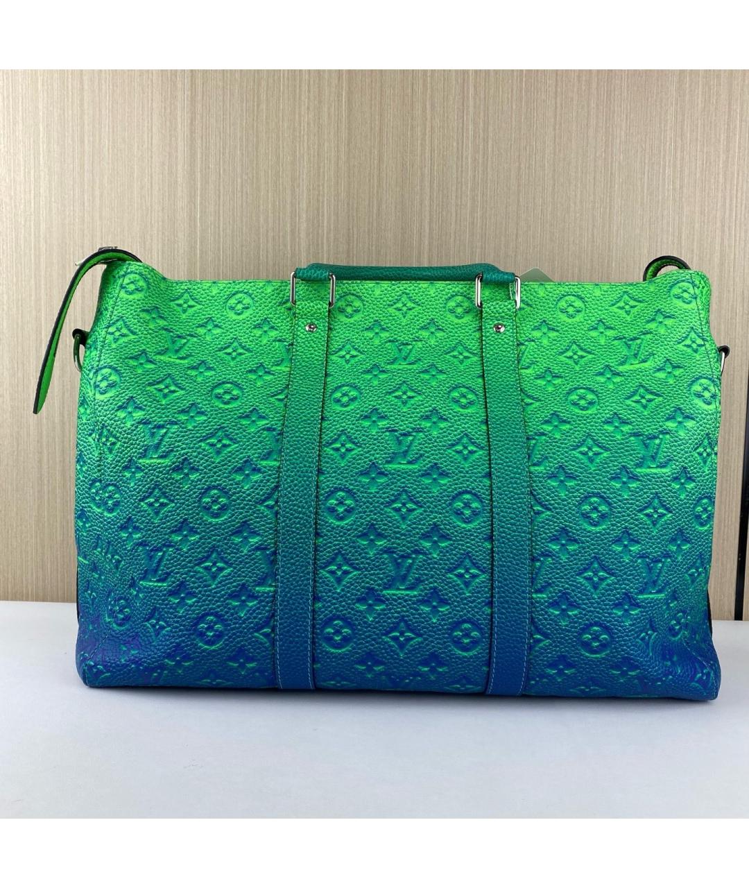 LOUIS VUITTON Зеленая дорожная/спортивная сумка из искусственной кожи, фото 3