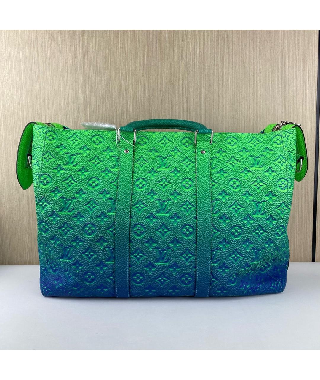 LOUIS VUITTON Зеленая дорожная/спортивная сумка из искусственной кожи, фото 9
