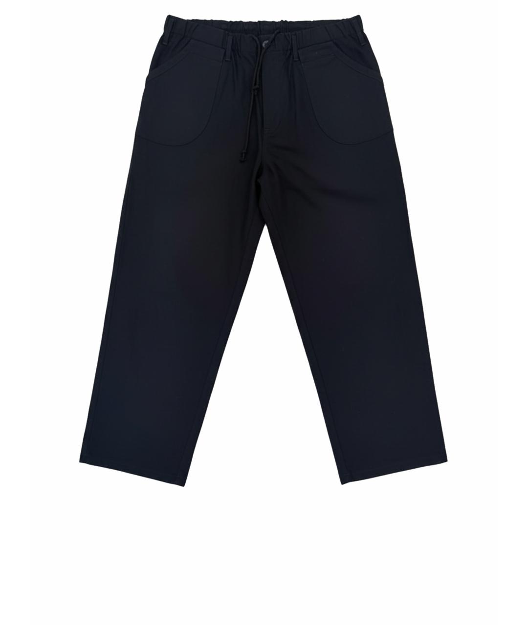 YOHJI YAMAMOTO Черные хлопковые повседневные брюки, фото 1